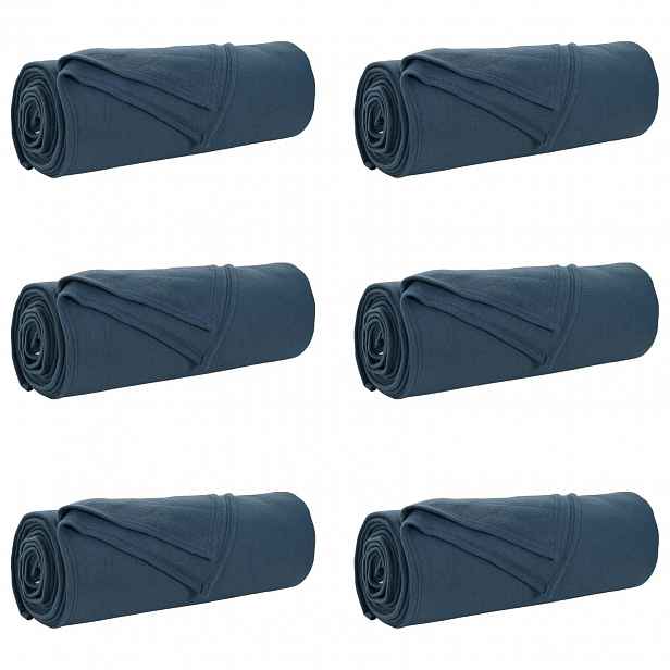 vidaXL Dekorační deky 6 ks Námořnická modrá 280 x 210 cm 4.74 kg