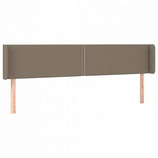 vidaXL Čelo postele typu ušák taupe 203 x 16 x 78/88 cm textil