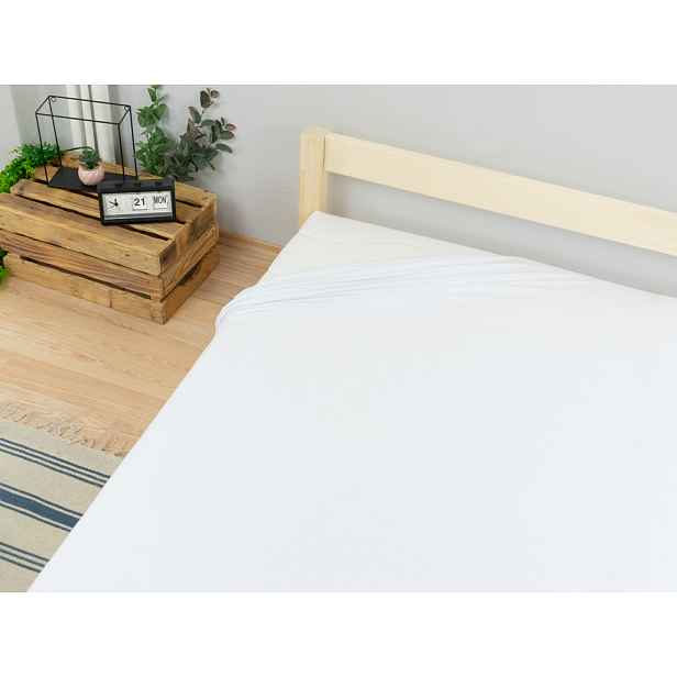 Benlemi Dvoulůžkové prostěradlo JERSEY z bavlny Zvolte barvu: Bílá, Zvolte rozměr: 160 x 200 cm
