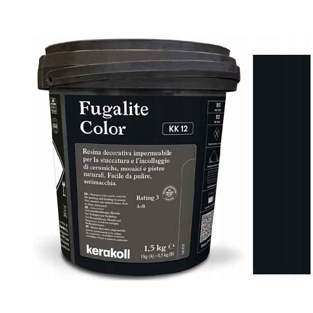 Epoxidová Spárovací Hmota Dvousložková Kerakoll Fugalite Color KK12 Černá 1,5 Kg