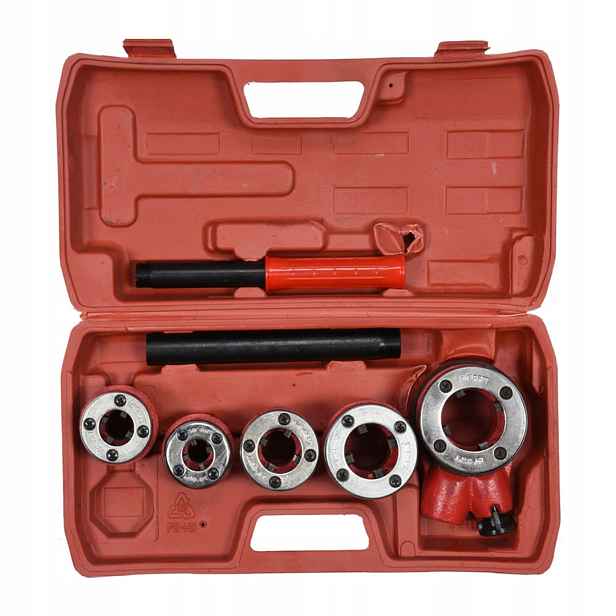 Hydraulický závitník Vorel 55820 pro trubky 3/8''-1 1/4'' 5 hlavic, kufr