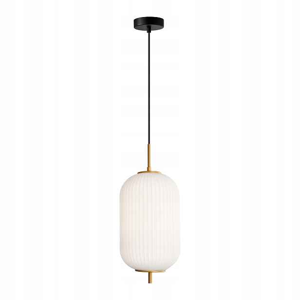 Lampa Italux Olmeto moderní E27 10W černo-zlaté sklo