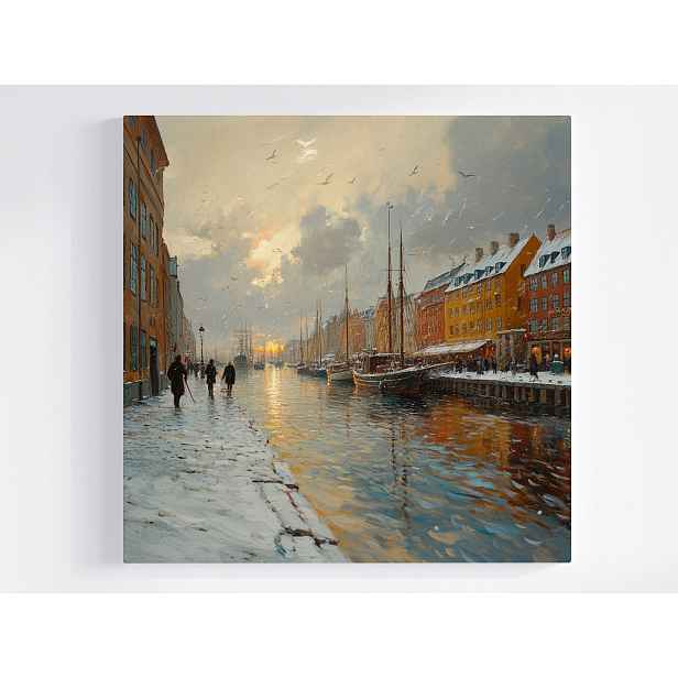 Obraz Na Plátně Canvas Dánsko Kodaň Nyhavn Port Loď Nábřeží 50x50