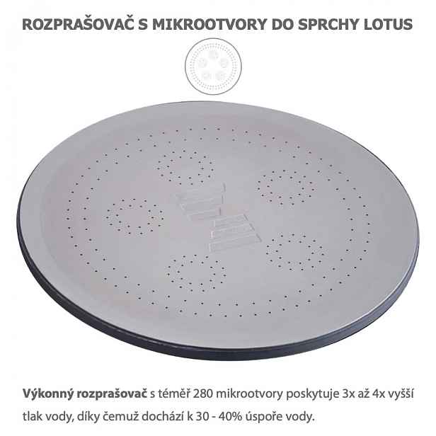 Rozprašovač s mikrootvory do hlavy sprchové hlavice Zepter Lotus