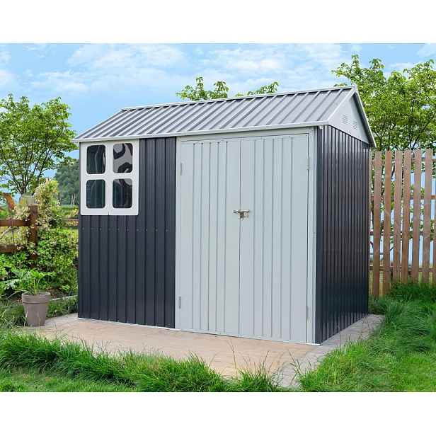 Zahradní domek BestBerg ZCH-4AB / 4,5 m² / 259 x 172 x 222 cm / šedá/bílá
