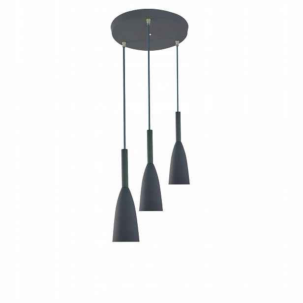 Závěsná lampa Solin 3 šedá 3xE27