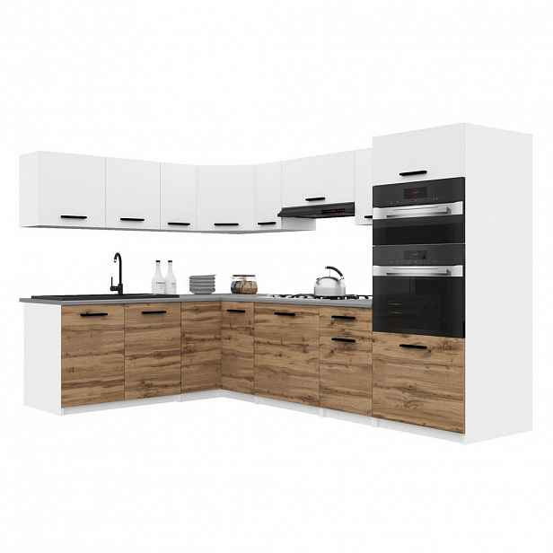 B BELINI GROUP KUCHYŇSKÁ LINKA Italia 8 420 cm , s pracovními deskami, Bílo-zlatohnědá matná