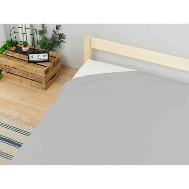 Benlemi Dvoulůžkové prostěradlo JERSEY z bavlny Zvolte barvu: Šedá, Zvolte rozměr: 160 x 200 cm
