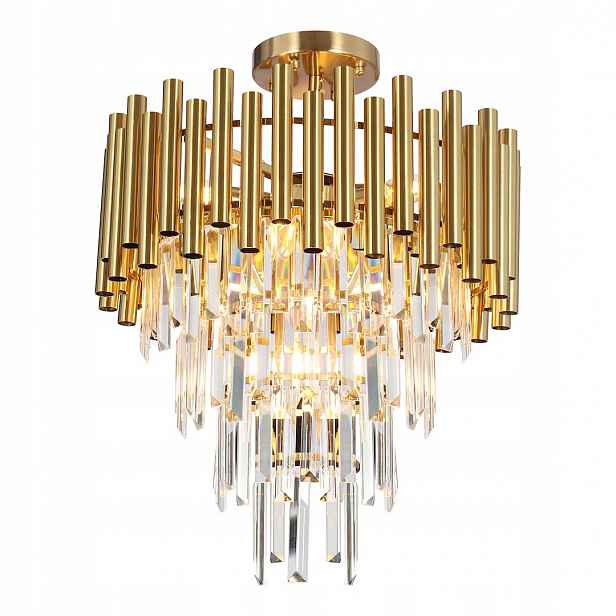 Milagro Stropní Svítidlo Křišťálový Madison ML8806 Zlatý 9xE14 45 cm Stropní Svítidlo