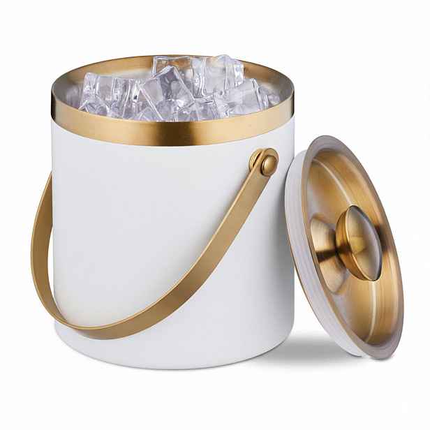 Relaxdays KÝBL Bílý nerezový dvojstěnný s víkem 1,5 l