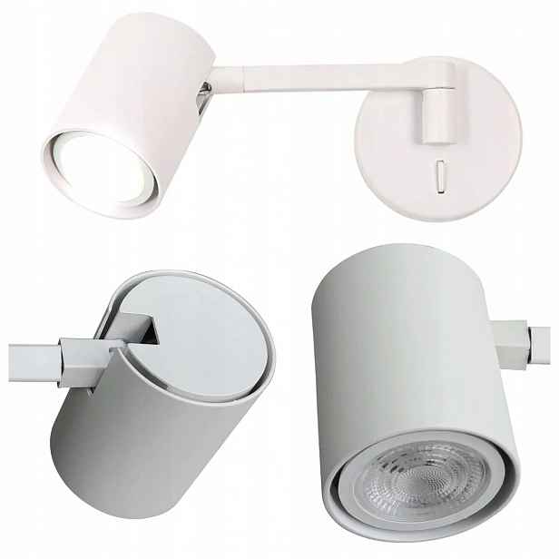 Sněhová Nástěnná Lampa S Otočným Ramenem GU10 Bílá Light Prestige