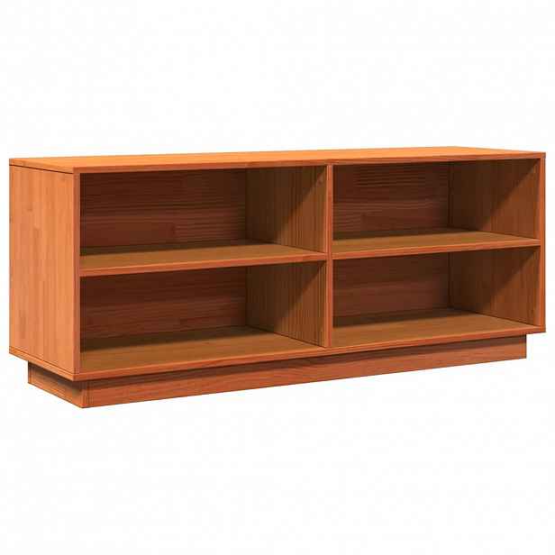 vidaXL Botník voskově hnědý 110 x 34 x 45 cm masivní borové dřevo