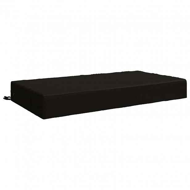 vidaXL Polštář na sedák SOEST 100% polyester Černá 120 x 60 x 15 cm