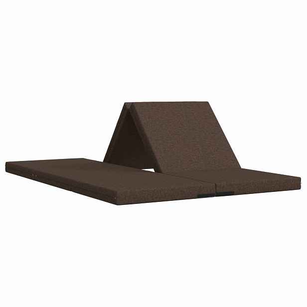vidaXL Skládací pohovka postel 140 x 67 x 15 cm Taupe