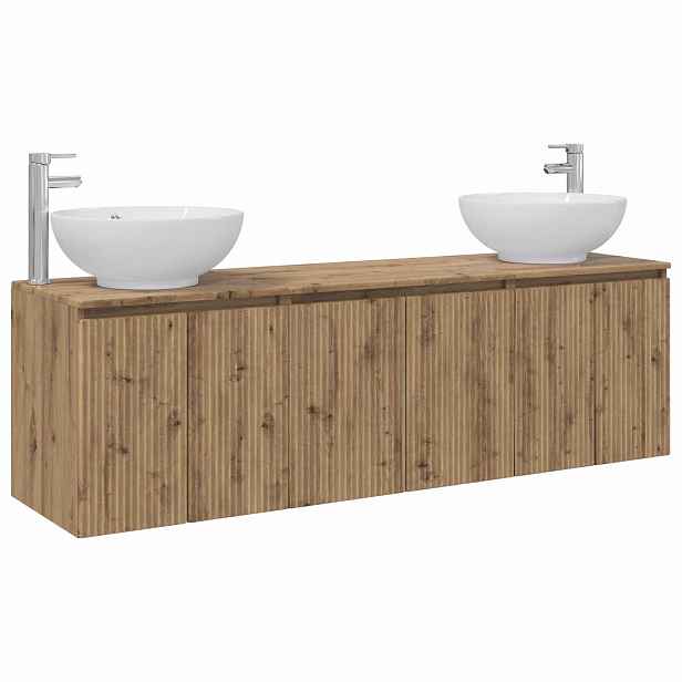 vidaXL Sada koupelnových skříněk 3 ks Dub artisan 49,5 x 44,5 x 65 cm