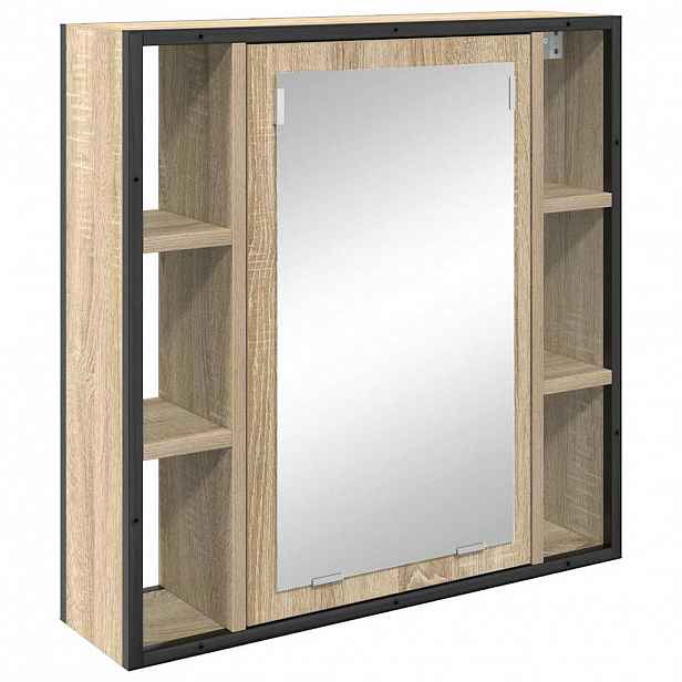 vidaXL Zrcadlová skříň Sonoma dub 60 x 16 x 60 cm Kompozitní dřevo