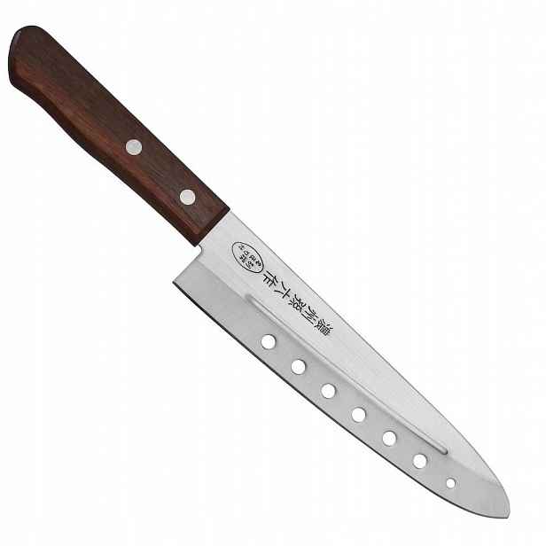 Satake Tomoko 420J2 Japonský Nůž pro šéfkuchaře Air Holes 56HRC 18 cm