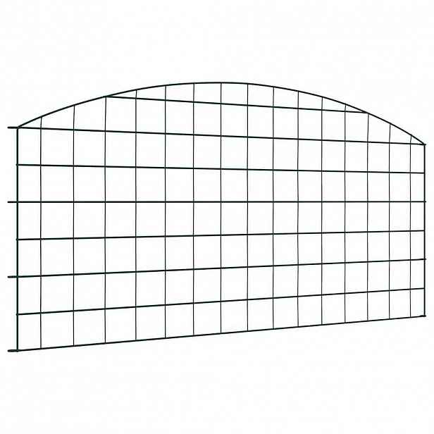 vidaXL Sada plotu na rybník 5 ks 100 x 50 cm Ocel Zelená