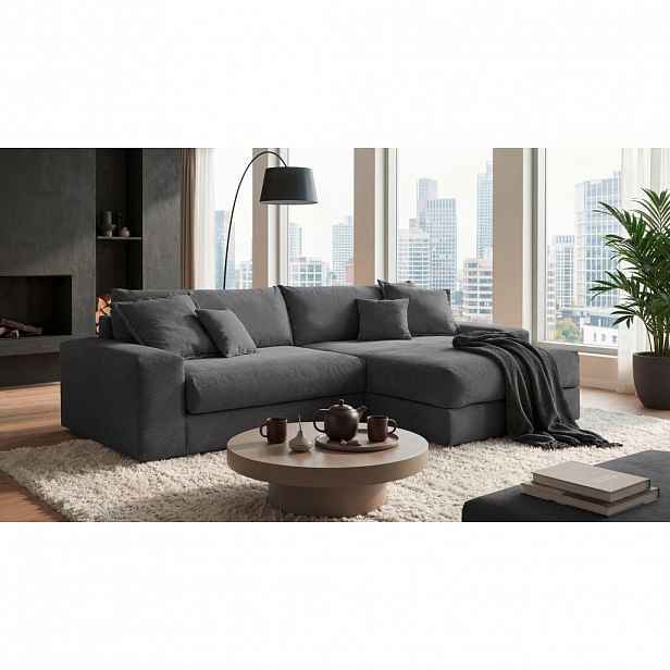 Livetastic ROHOVÁ ROZKLÁDACÍ POHOVKA, textil, antracitová
