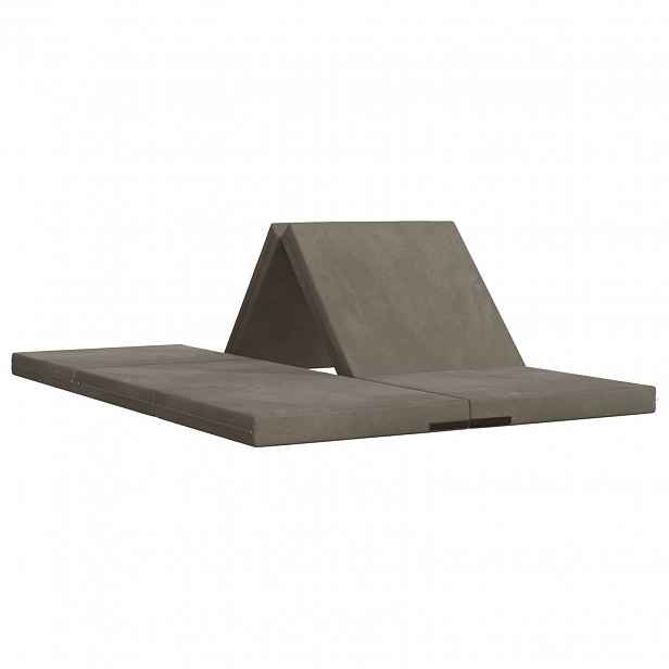 vidaXL Skládací pohovka postel 140 x 67 x 15 cm Světle šedá