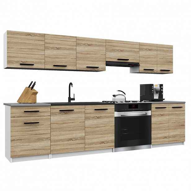 B BELINI GROUP KUCHYŇSKÁ LINKA Italia 2 240 cm, s pracovními deskami, Dub Sonoma