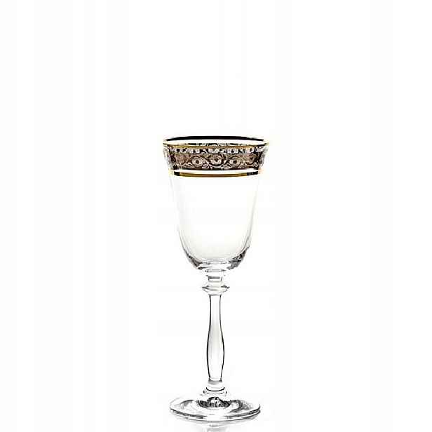 Bohemia Angela 350 ML Sklenička Zlato-platinová 6 Ks