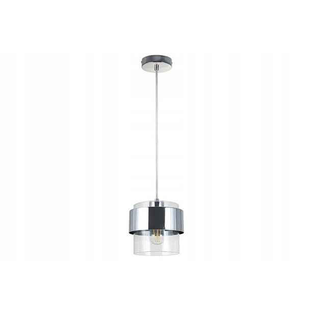 Reality Quan závěsná lampa chromovaná, skleněné stínítko 1xE27 40W Ø18 cm