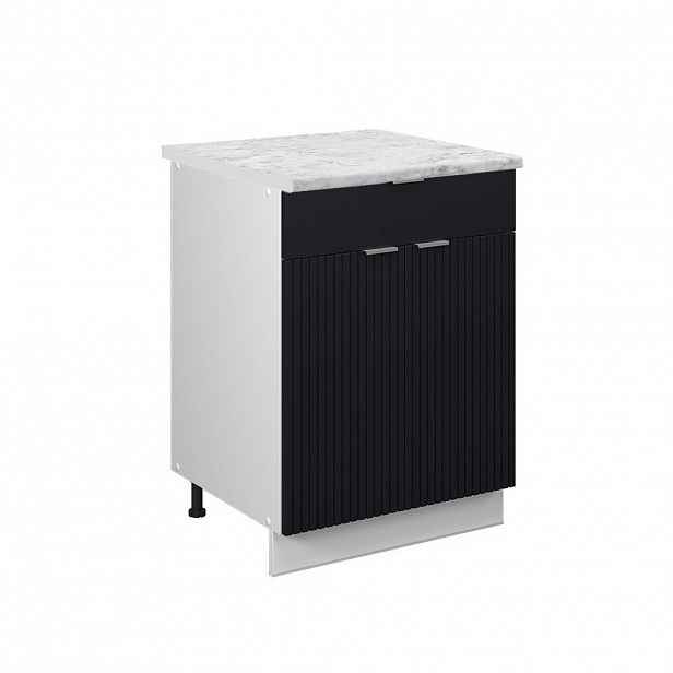 Vicco SPODNÍ SKŘÍŇKA KUCHYŇSKÉ LINKY Fame-Line Černý pruhovaný 60 cm se zásuvkou, PD Mramor