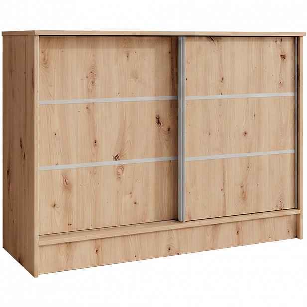 Beautysofa KOMODA Mirela se 2 posuvnými dveřmi, 100 cm, dub Artisan