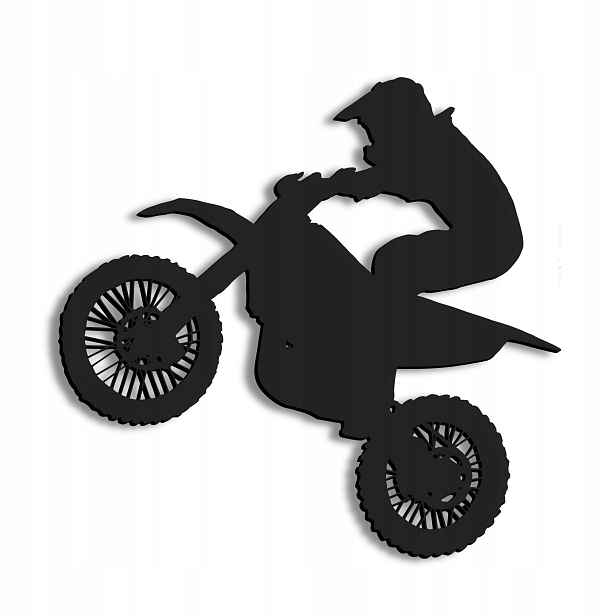 Motokros Dřevěný 3D obraz Moto Nástěnná Dekorace Dárek