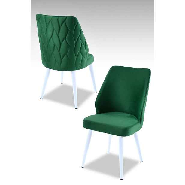 Sada židlí (2 kusy) Pufi - Green, White