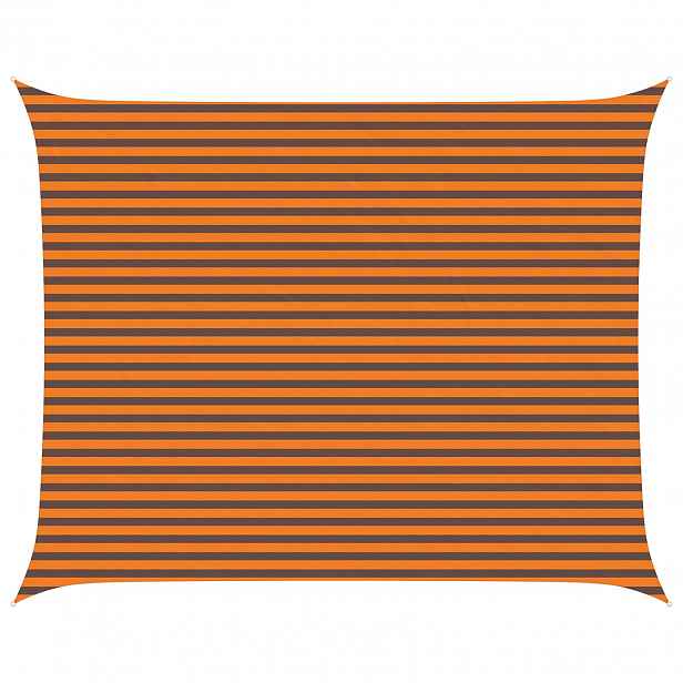 vidaXL Sluneční plachta Oranžová a hnědá 4 x 5 m 100% polyester Oxford