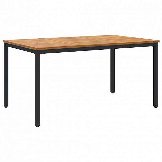 vidaXL Venkovní stůl Přirozená a černá 150 x 90 x 75 cm