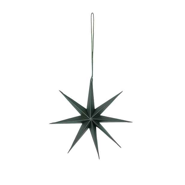 Závěsná vánoční dekorace průměr 15 cm Broste STAR-S - zelená