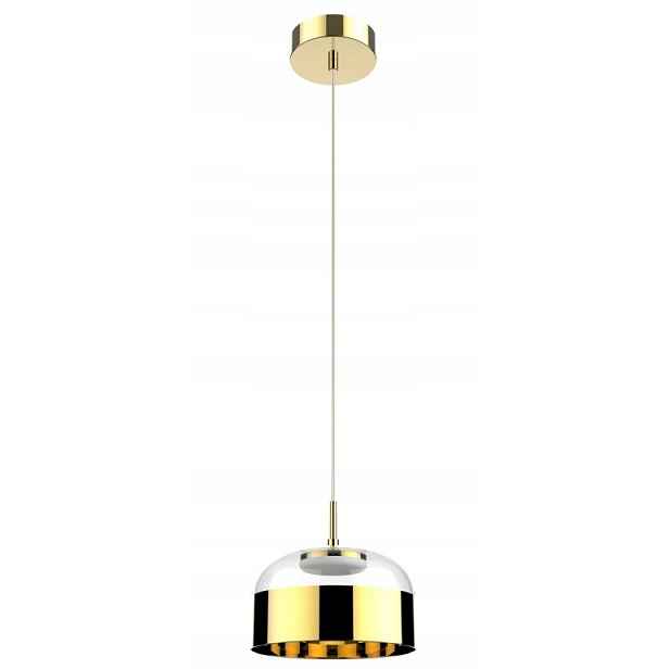 Závěsná Skleněná Lampa Nad Stůl Lustr Zlatý Led