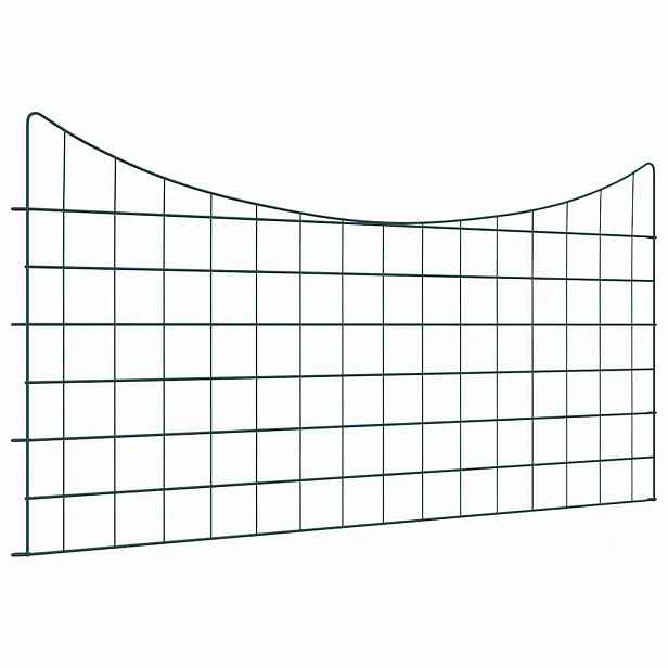 vidaXL Sada plotu na rybník 5 ks 100 x 50 cm Ocel Zelená