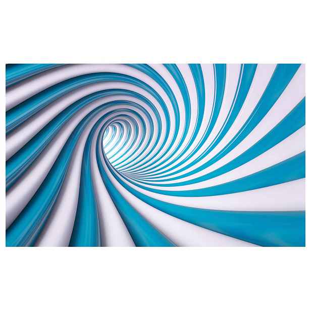Fototapeta Tunel Abstrakce Spirála bílá světle modrá vinylová 368x254 lepidlo
