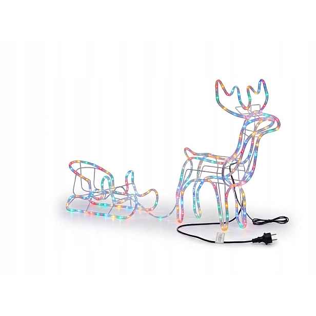 Sob Led Se Saněmi 65 cm Multicolor Flash IP44