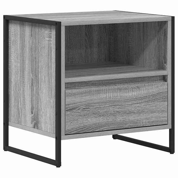 vidaXL Noční stolek Šedý Sonoma 50 x 39,5 x 50 cm Kompozitní dřevo