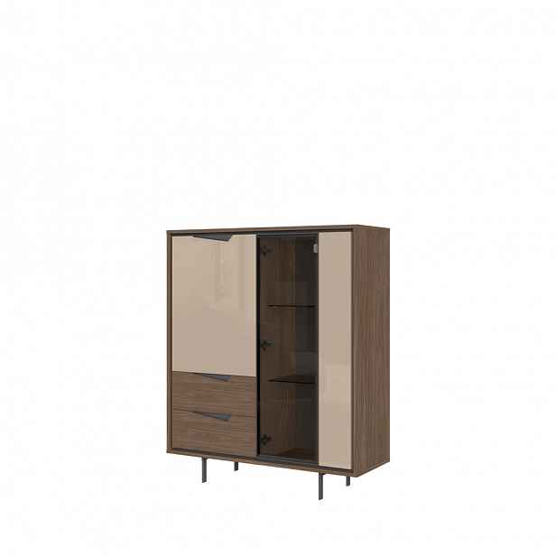 Vitrína V112-3K2F/LF - 112x133x40 cm