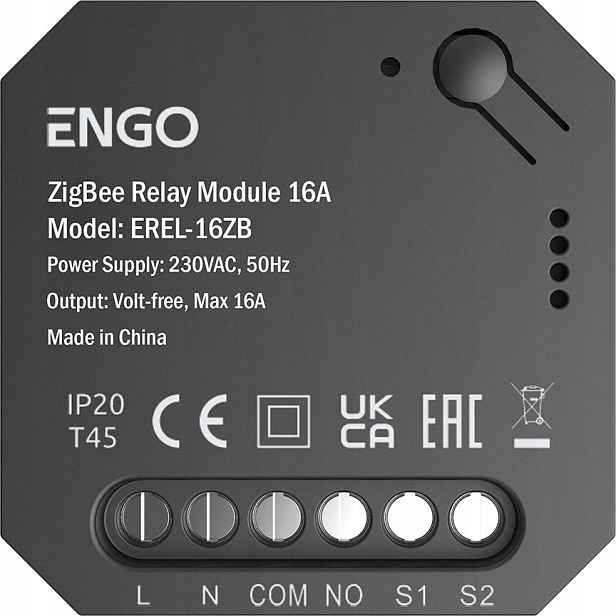 Engo Controls EREL-16ZB Inteligentní Relé Zigbee Smart Relay
