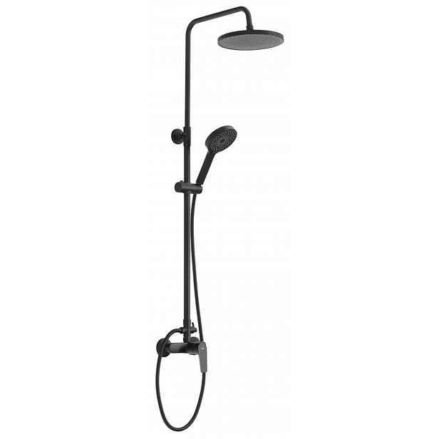 Aqualine Lotta - Sprchový set s baterií, 4 proudy, černá LT690B