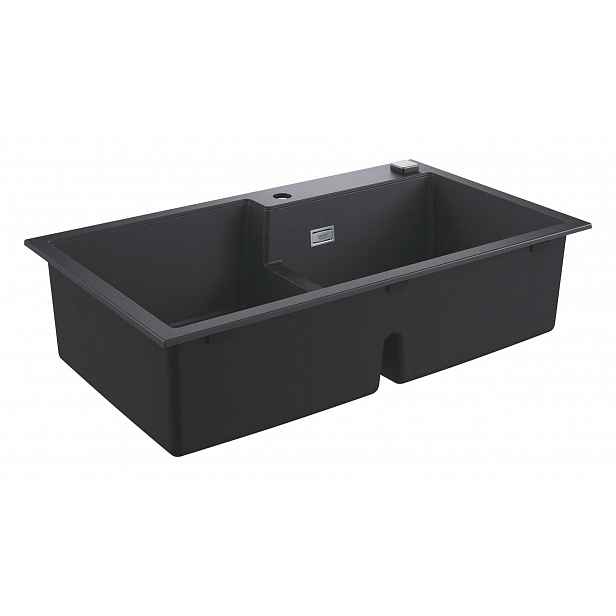 Grohe - Kompozitní dřez K500 s automatickým odtokem, 86x50 cm, granitová černá 31649AP0
