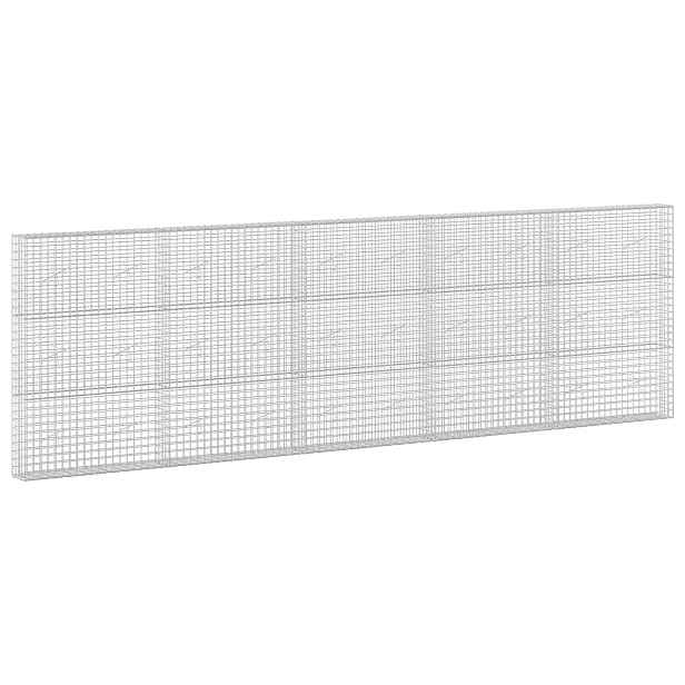 vidaXL Gabion s drátem 3,5 mm a síťkou 5x5 cm 500x20x150 cm