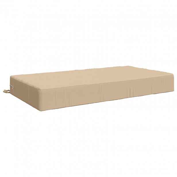 vidaXL Polštář na sedák SOEST 100% polyester Krémová 120 x 60 x 15 cm