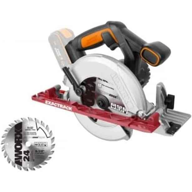 WX530.9 Akumulátorová Kotoučová Pila 20 V S Odsávacím Adaptérem
