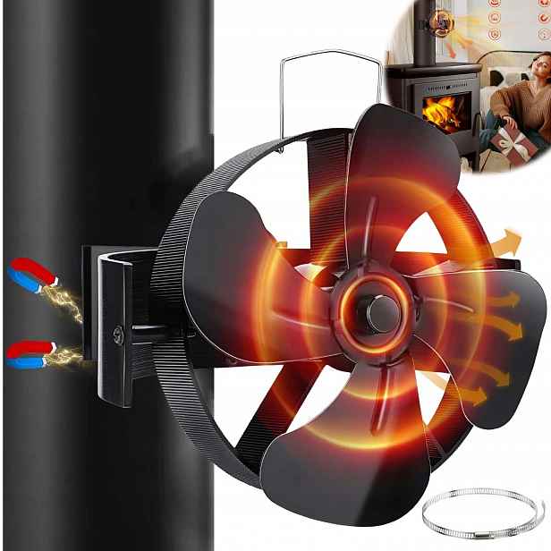 Krbový Ventilátor, Termoelektrický Ventilátor Napájený Teplem Do Krbu