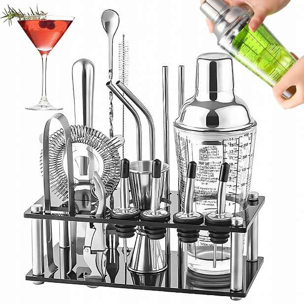 Barmanský Set 17v1 Šejkr Na Nápoje A Koktejly Exkluzivní Set 400 ml
