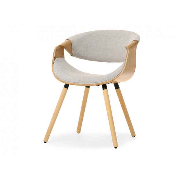 Designová jídelní židle SAROLTA - šedá / dub