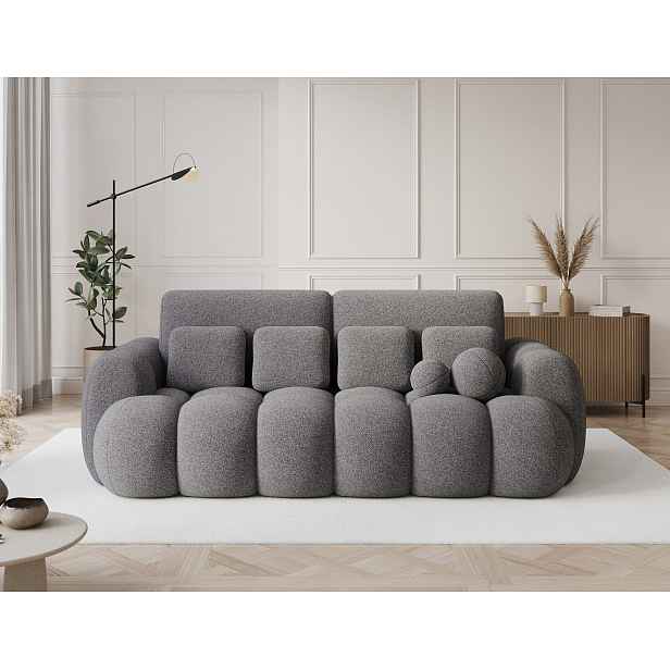 Designová pohovka do obýváku ISEN - tmavě šedá